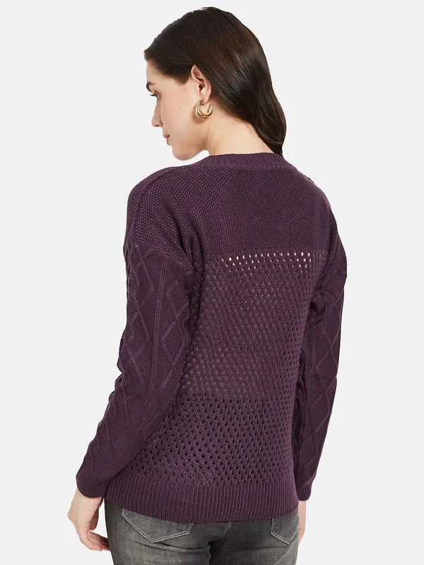 Mettle Women Purple Pullover