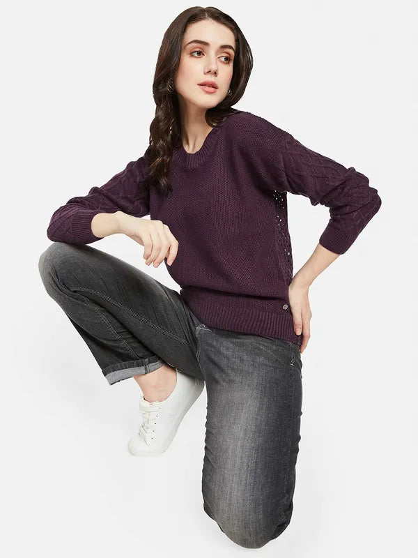 Mettle Women Purple Pullover