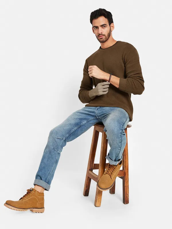 Ribbed Cotton Pullover