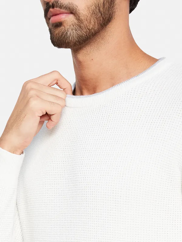 Open Knit Cotton Pullover