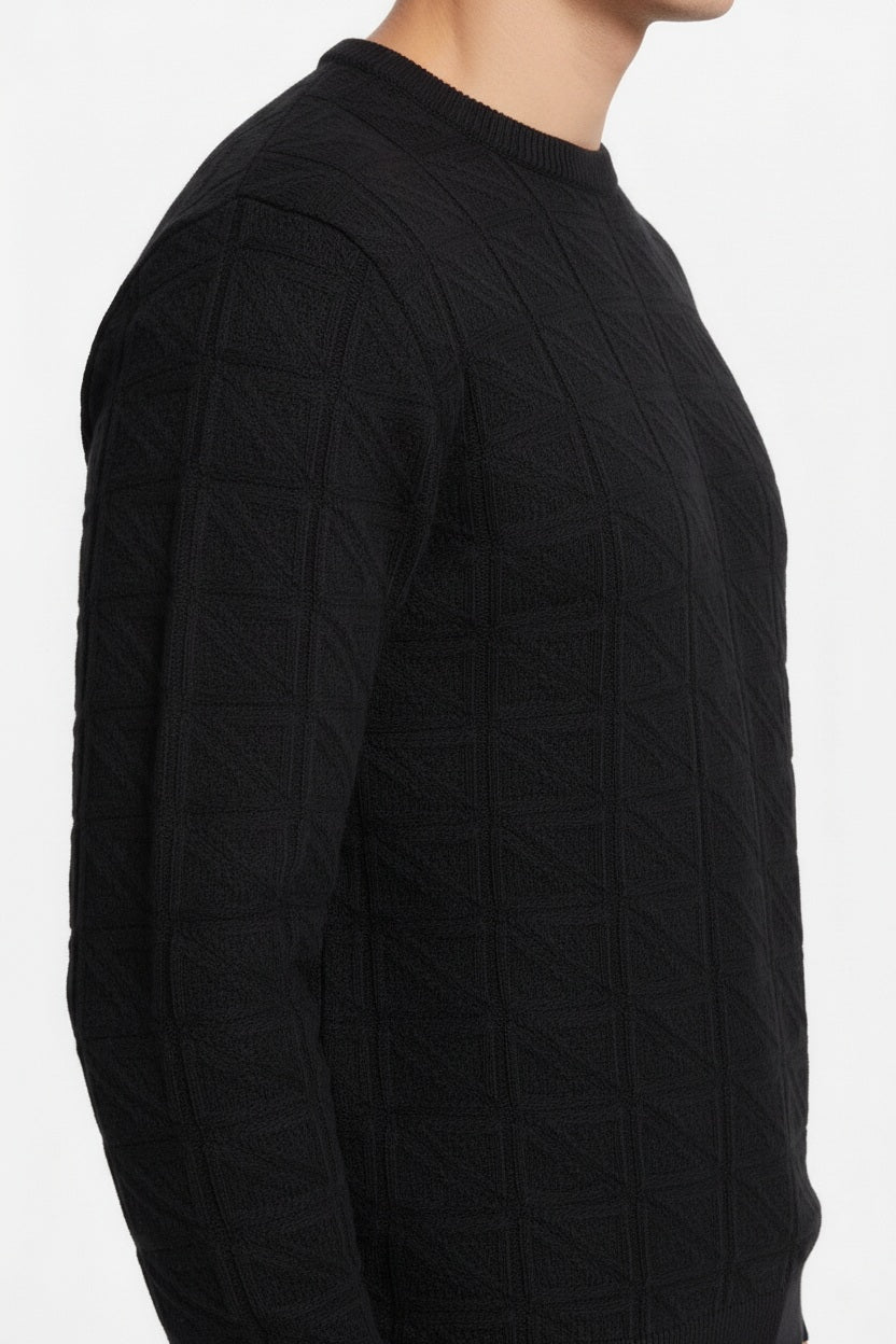 Men Solid Round Neck Sweater