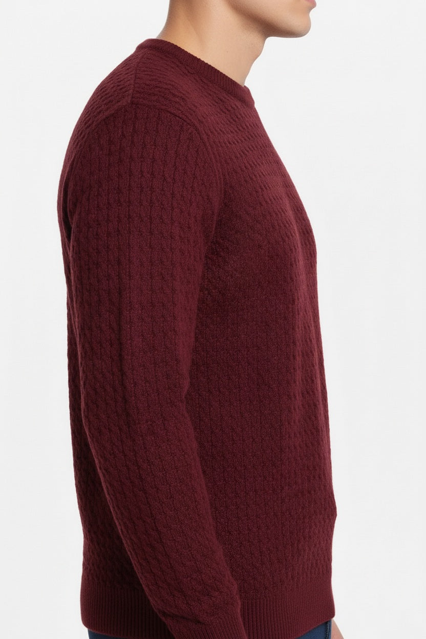 Men Solid Round Neck Sweater