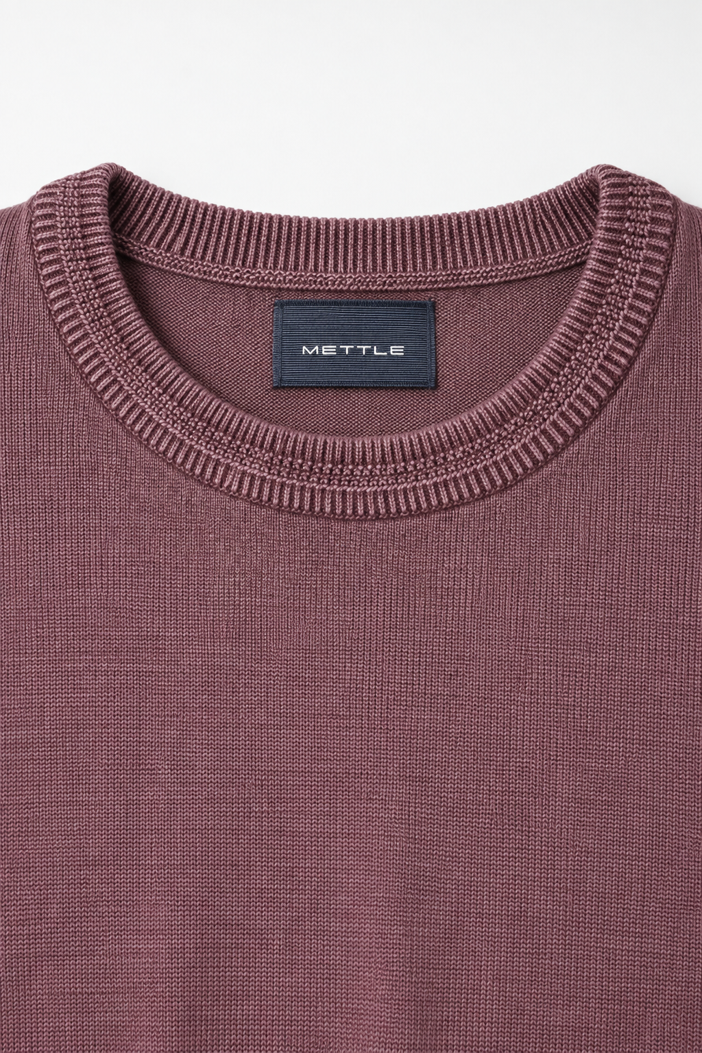 Men's Cotton Overdyed Knitted Sweater – Dusty Berry | Regular Fit |