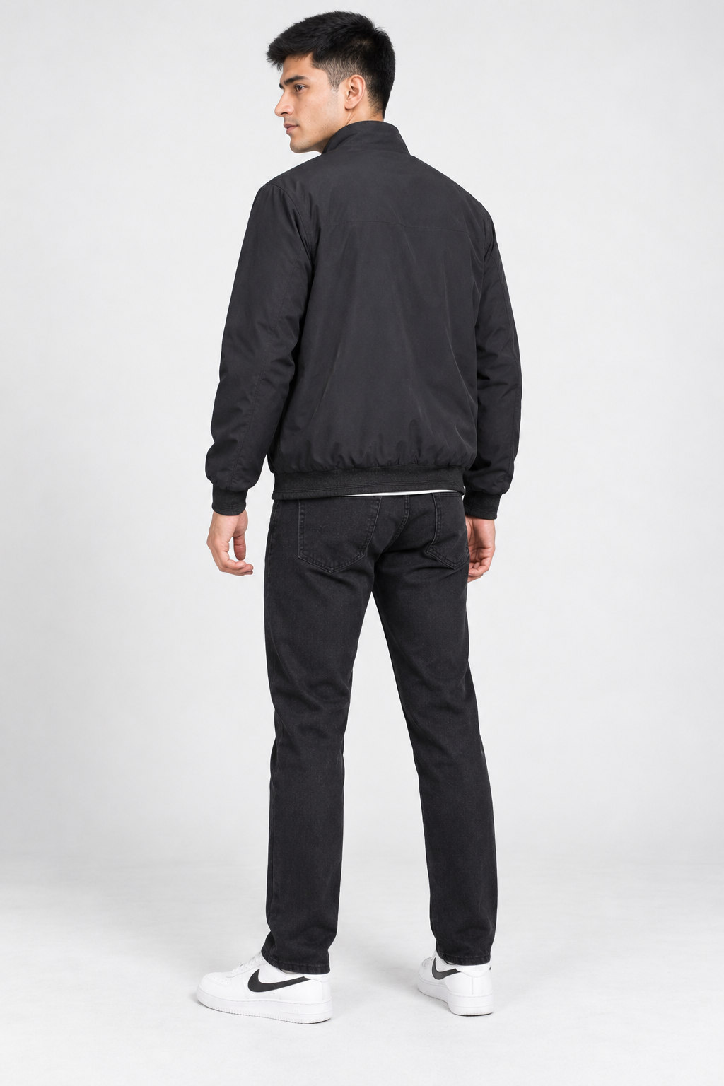 Men's Reversible Black-Coffee Woven Jacket – Regular Fit | Casual Winter Jacket