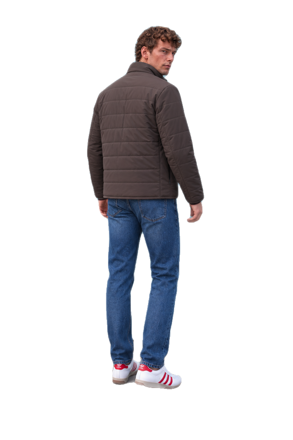 Men’s Nylon Reversible Puffer Jacket – Coffee & Mud Regular Fit Full-Zip Winter Jacket