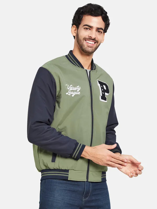 Mettle Men Olive Green Woven Jacket