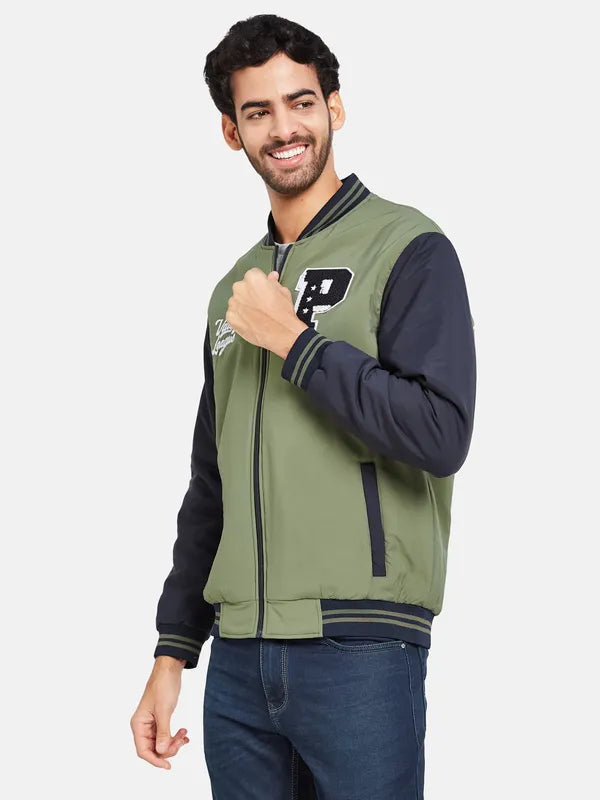 Mettle Men Olive Green Woven Jacket