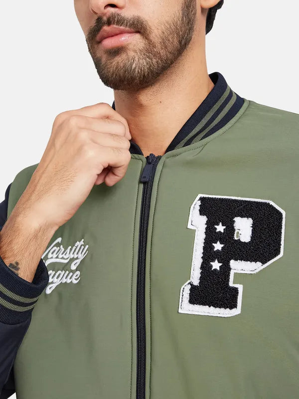 Mettle Men Olive Green Woven Jacket