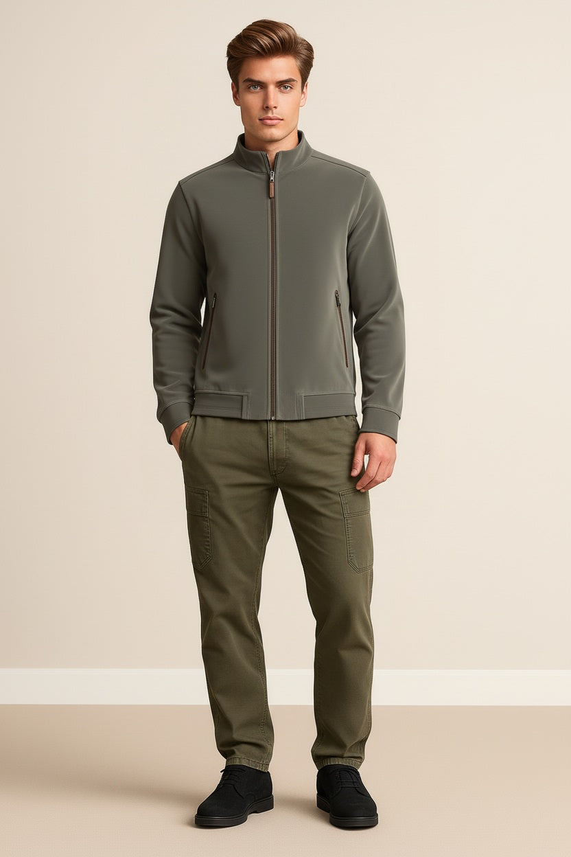 Men Corduroy Lightweight Bomber Jacket