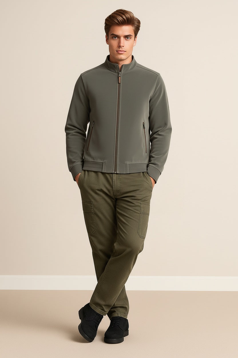 Men Corduroy Lightweight Bomber Jacket