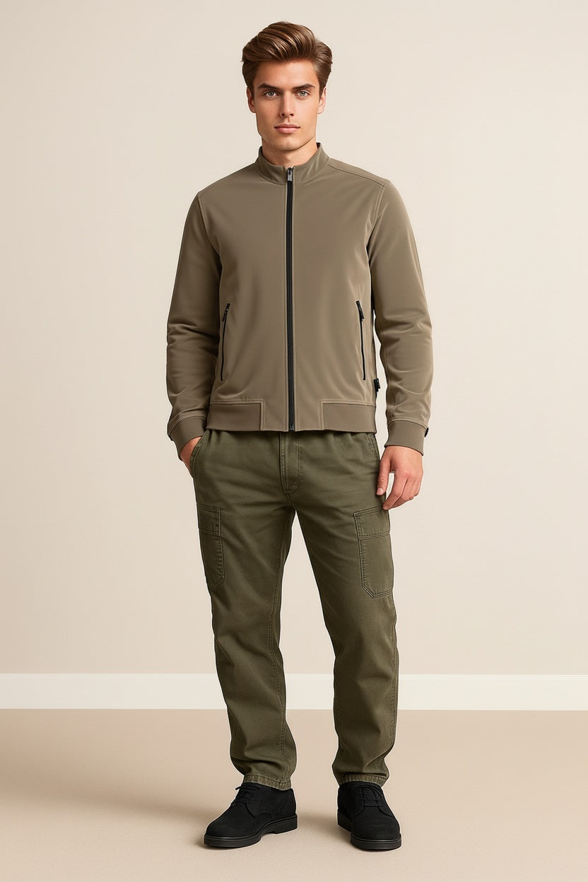 Men Corduroy Lightweight Bomber Jacket