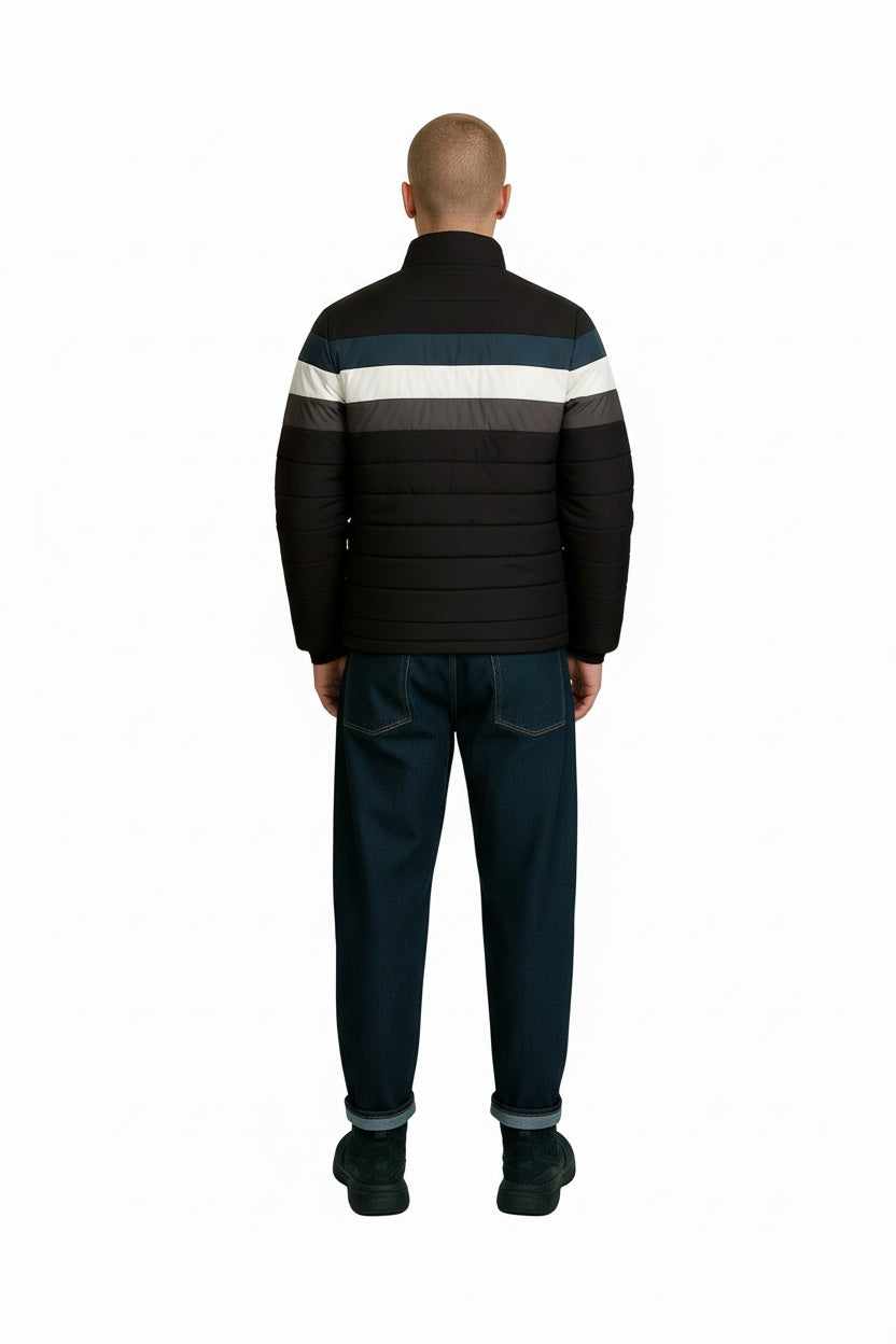 Men Colourblocked Puffer Jacket