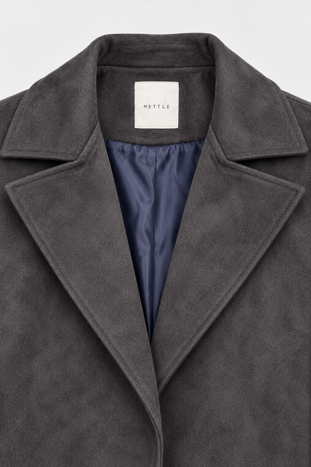 Women’s Regular Fit Knitted Suede Long Coat – Peacock