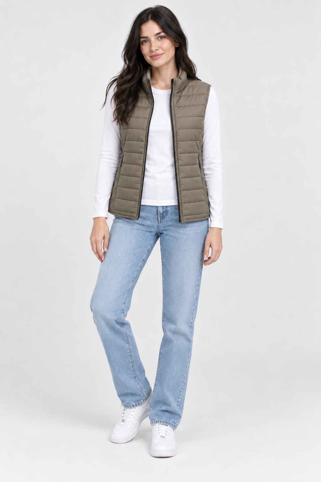 Women’s Black-Espresso Reversible Lightweight Ultra-Warm Puffer Gilet – Regular Fit
