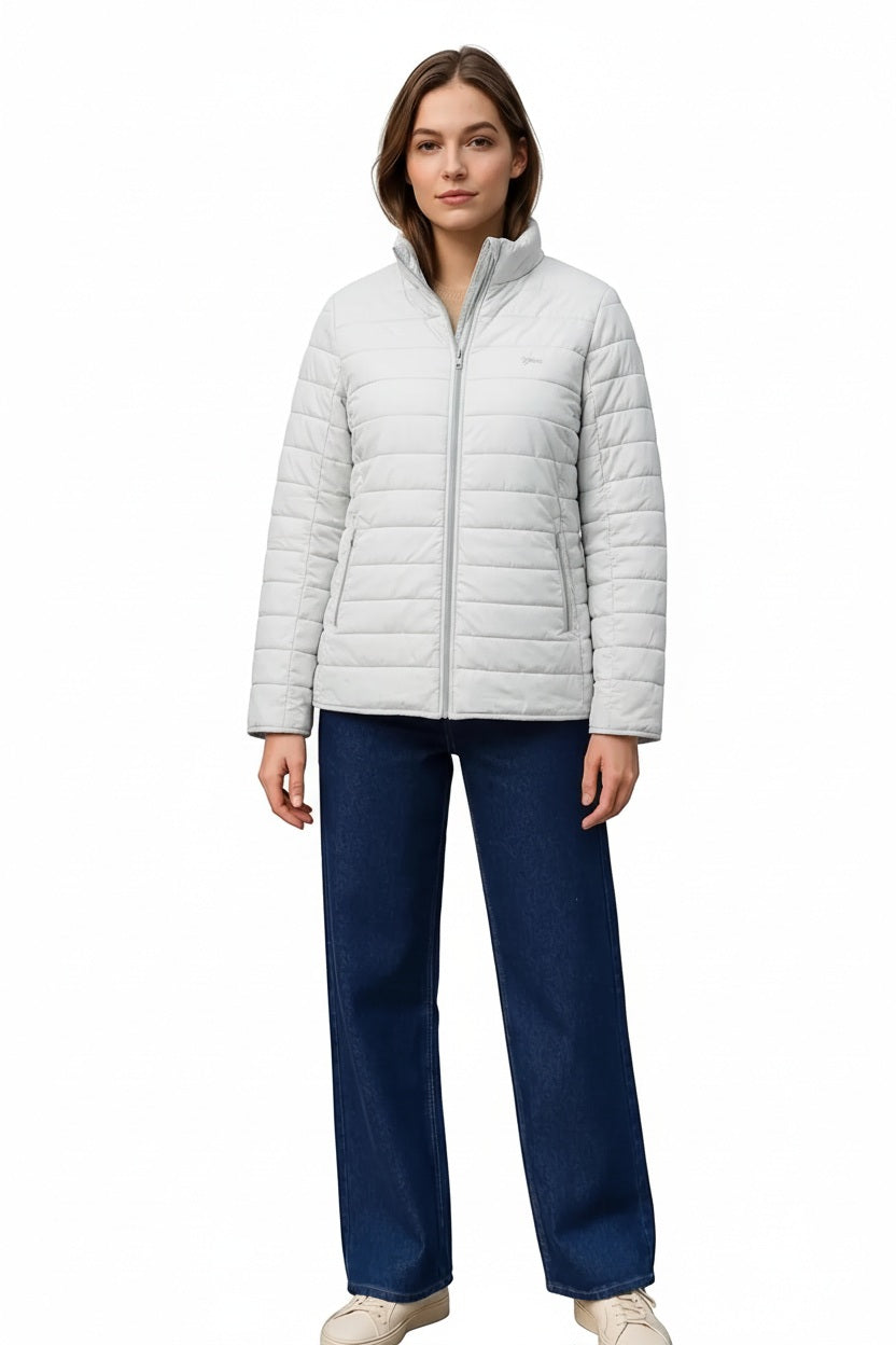 Women Solid Mandarin Neck Jacket