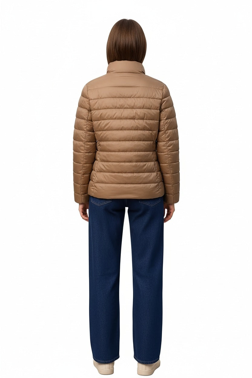 Women Solid Mandarin Neck Jacket