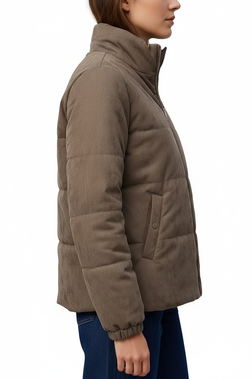 Women Solid Mandarin Neck Jacket