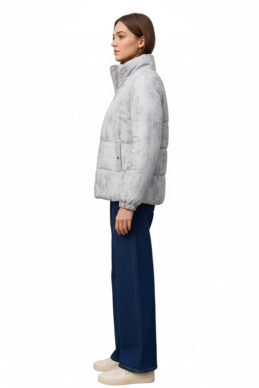 Women Solid Mandarin Neck Jacket