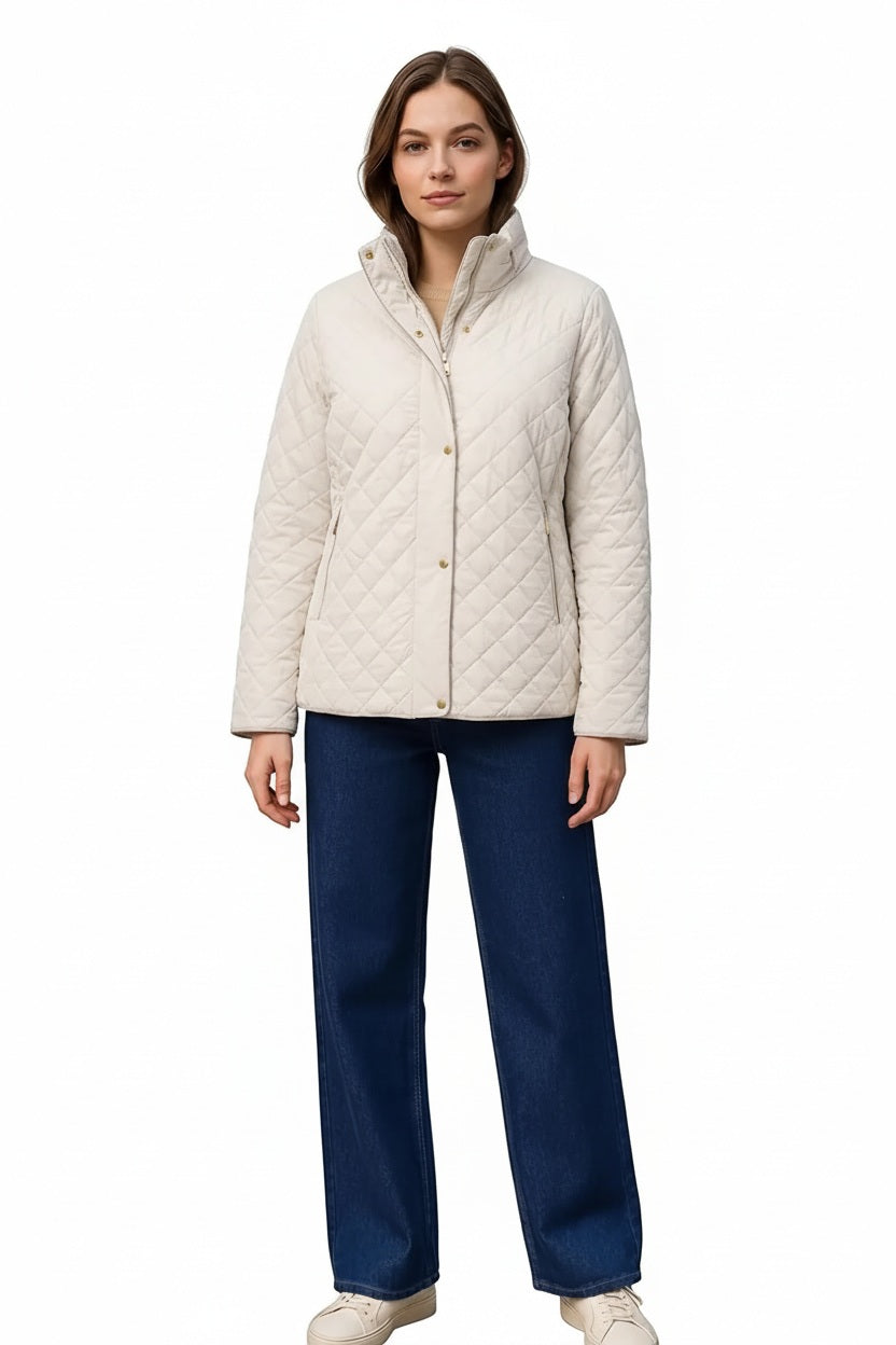 Women Solid Mandarin Neck Jacket