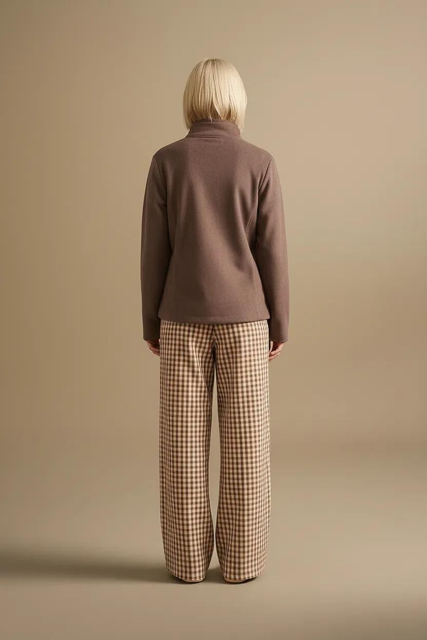 Women Suede Lightweight Woven Jacket