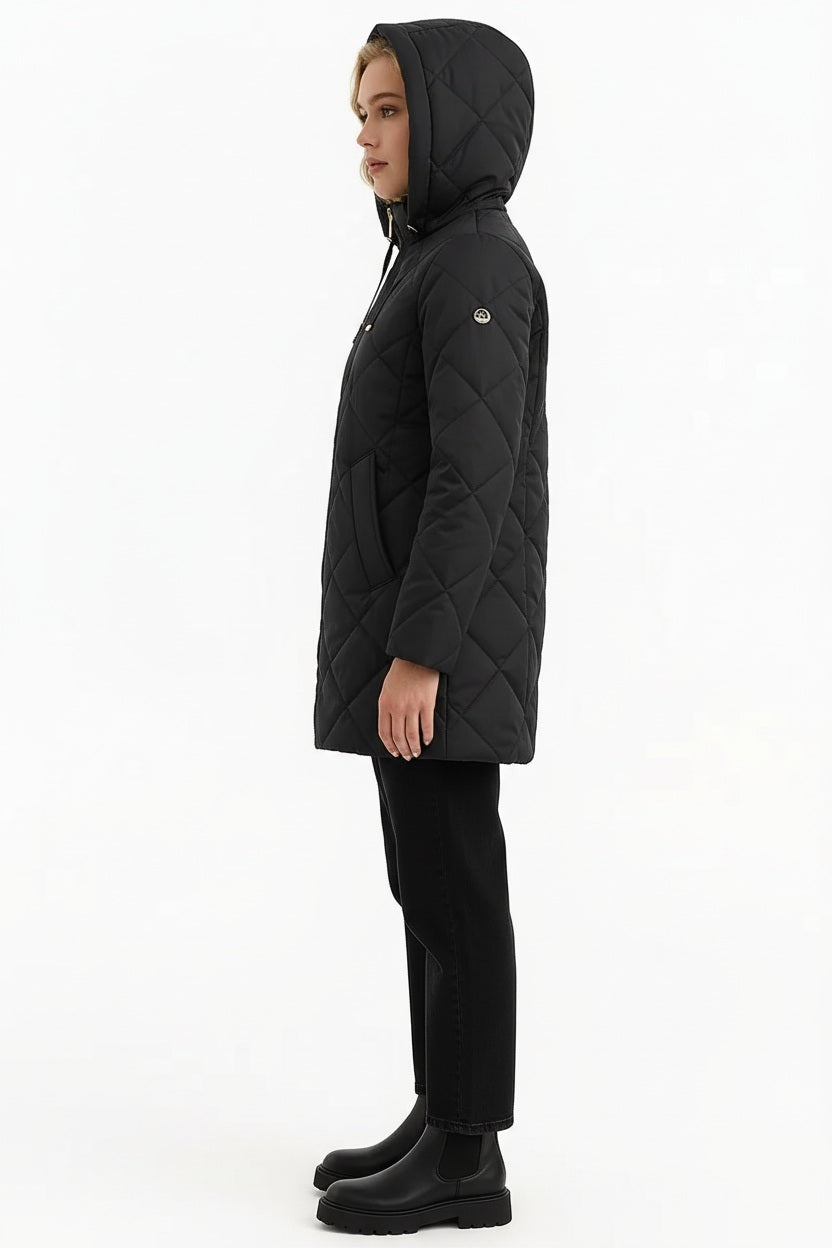 Women Solid Hooded Neck Jacket