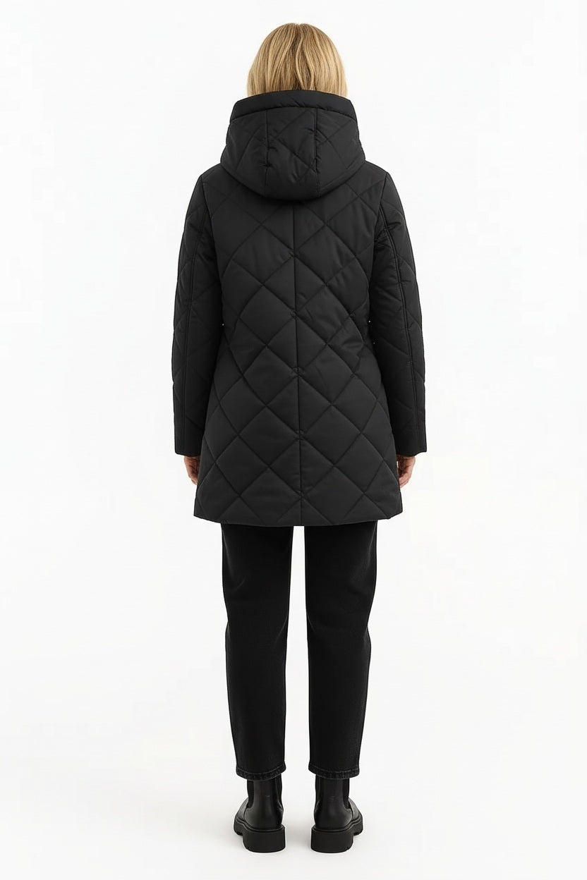 Women Solid Hooded Neck Jacket