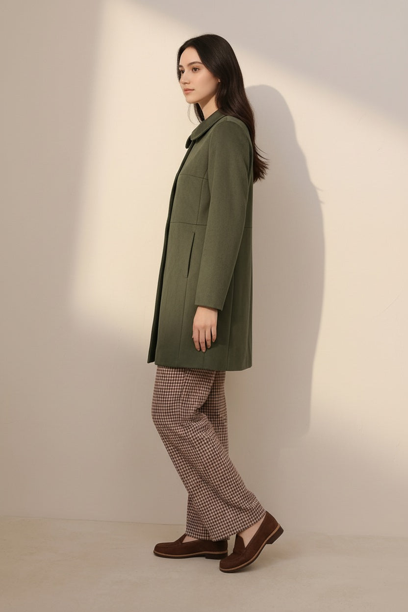 Women Single-Breasted Overcoat