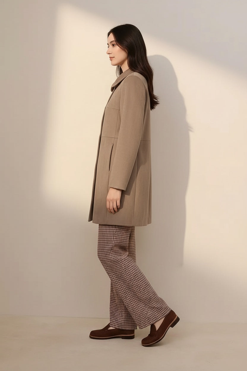 Women Single-Breasted Overcoat