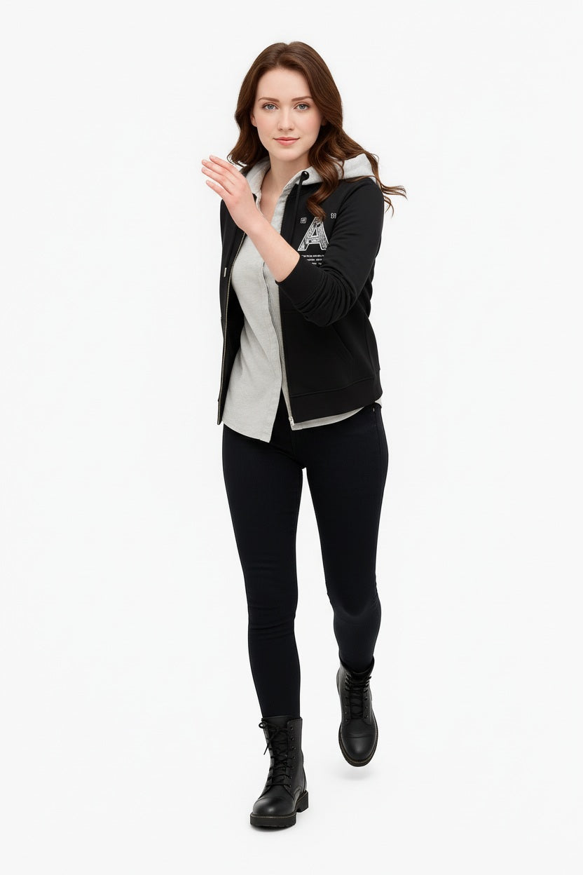 Women Graphic Print Hooded Neck Sweatshirt