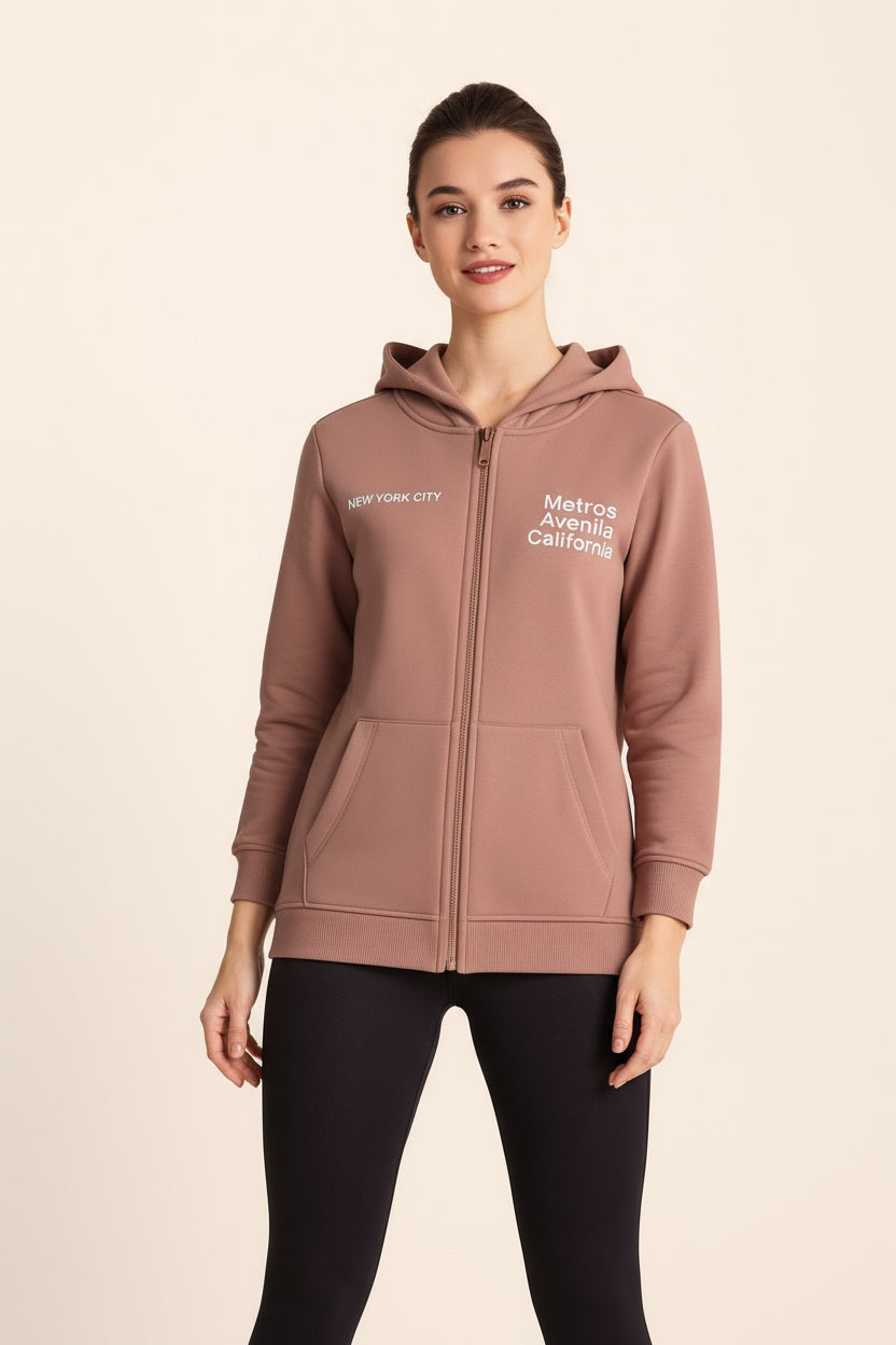Women Graphic Print Hooded Neck Sweatshirt