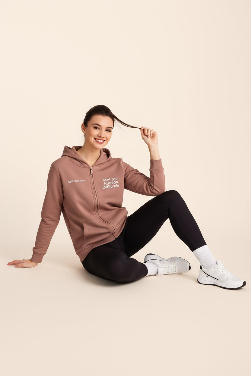 Women Graphic Print Hooded Neck Sweatshirt
