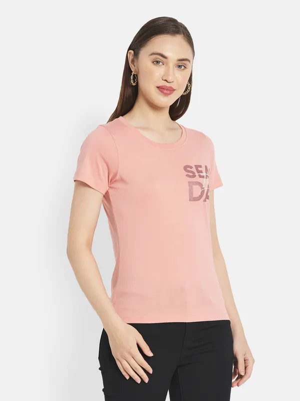 Women Dusty Peach T-Shirt