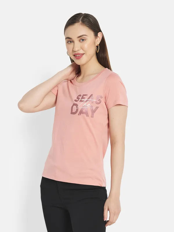 Women Dusty Peach T-Shirt