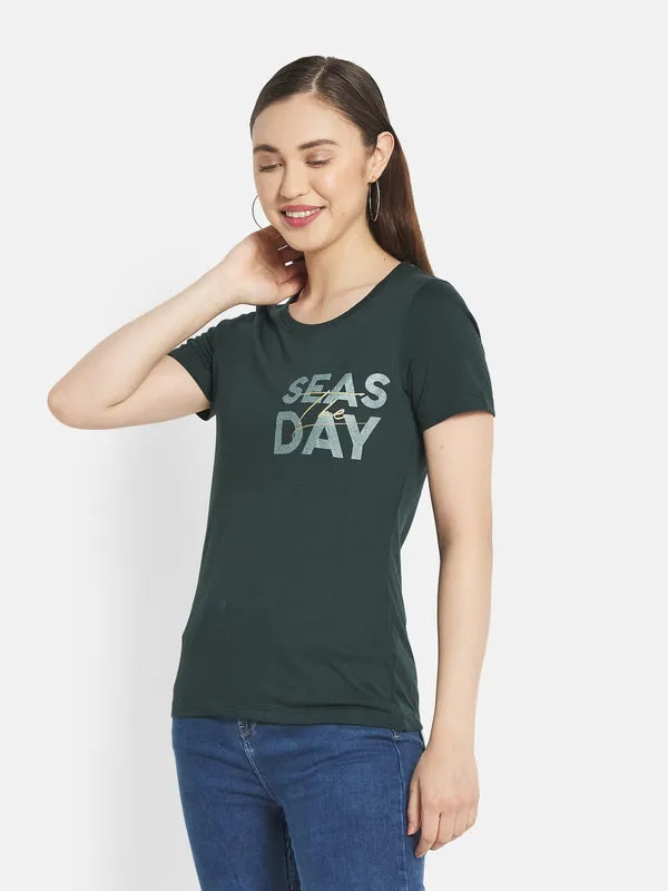 Women Mountain Green T-Shirt