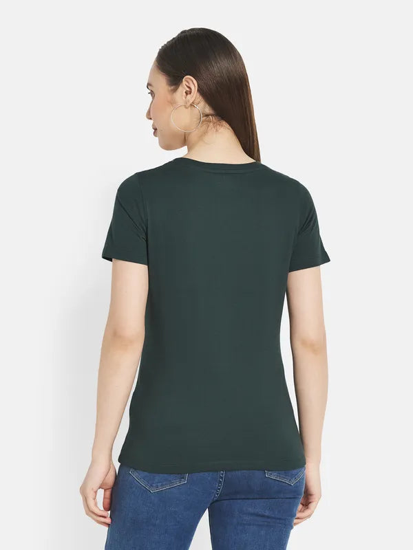 Women Mountain Green T-Shirt