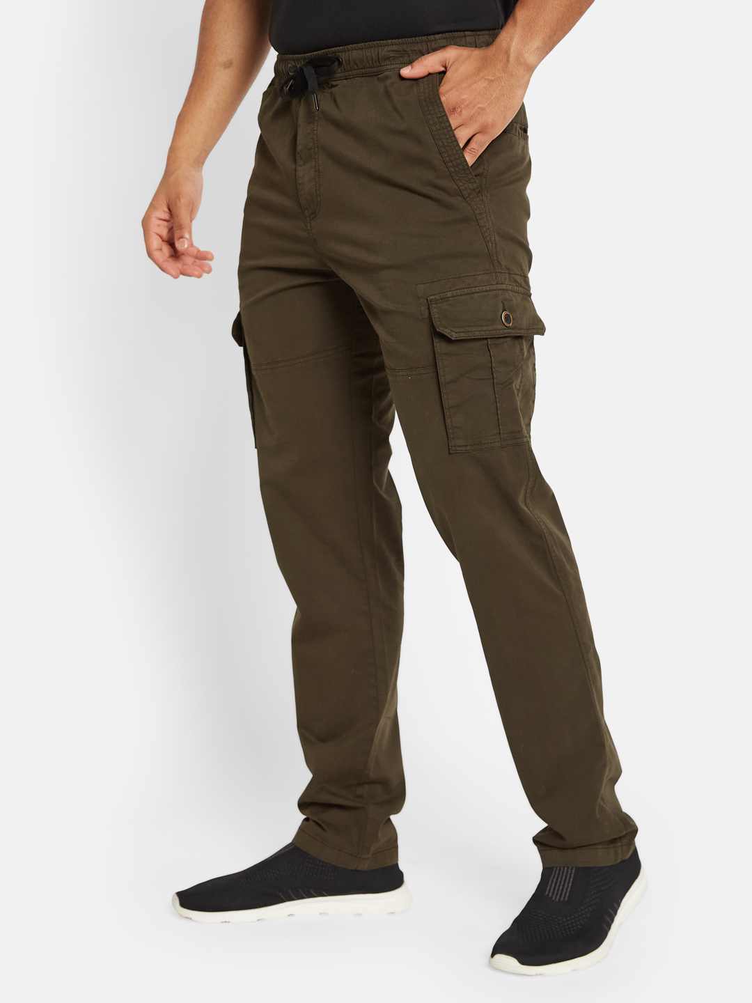 Octave Men Cotton Mid Rise Track Pants