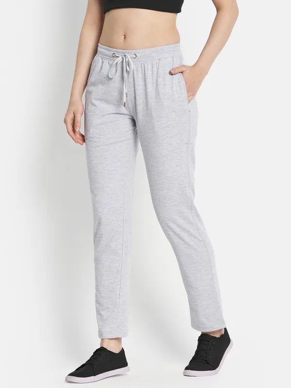 Women Grey Melange Trackpants
