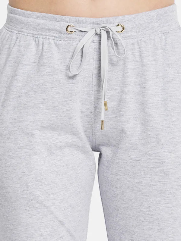 Women Grey Melange Trackpants