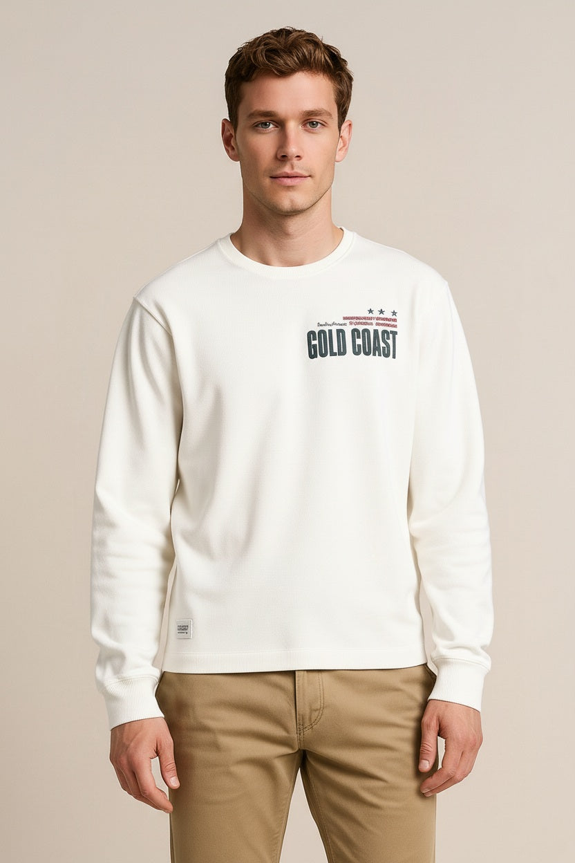 Men Typography Printed Round Neck T-shirt