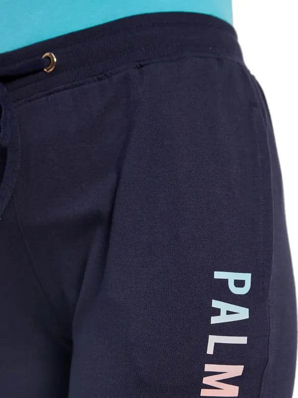 Typographic Print Lower With Drawstring