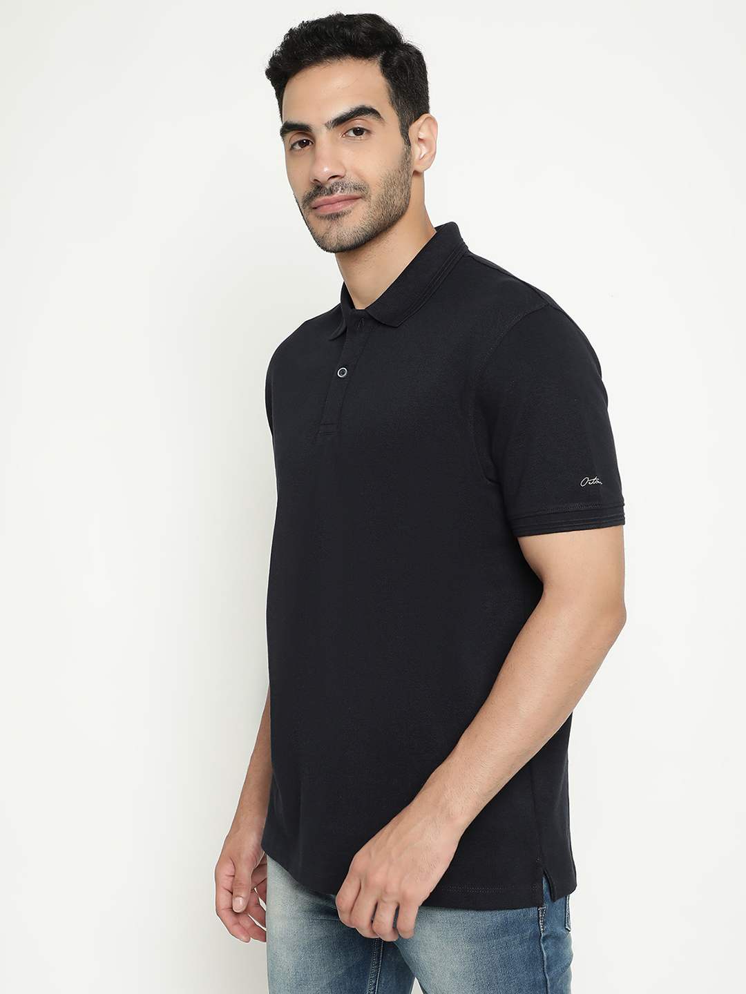 Octave Polo Collar Cotton T-Shirt