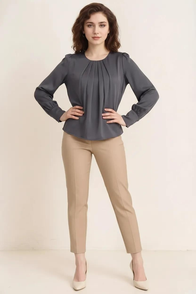Women Puff Sleeve Cotton Top