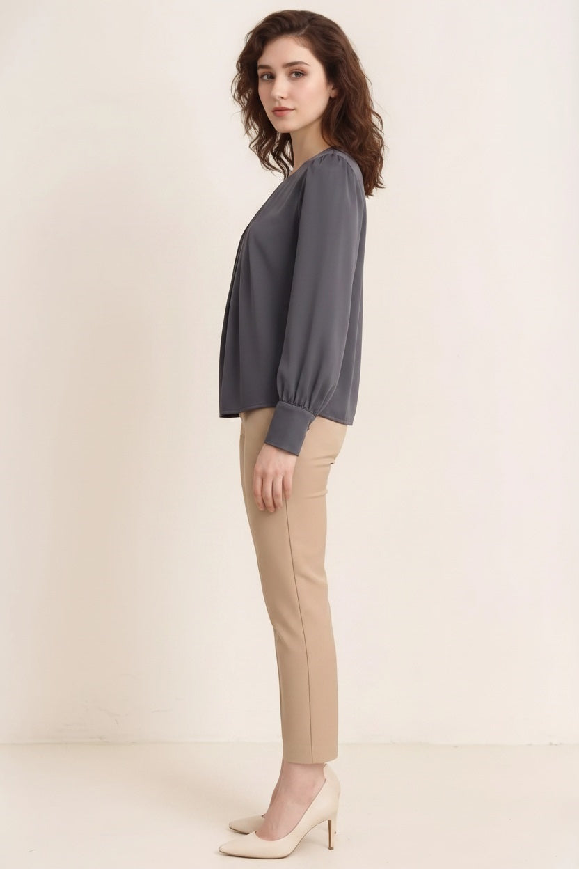 Women Puff Sleeve Cotton Top