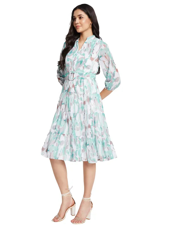 Mettle Floral Print Fit  Flare Dress
