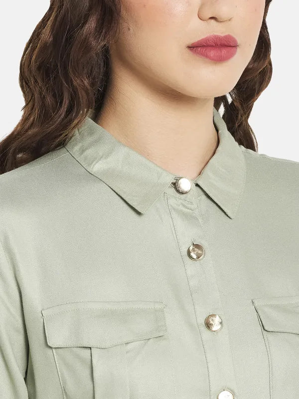 Women Dusty Mint Dress