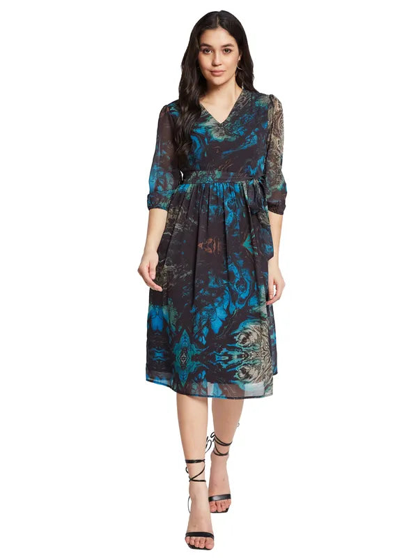 Mettle Women Ethnic Motifs Print Fit Flare Dress