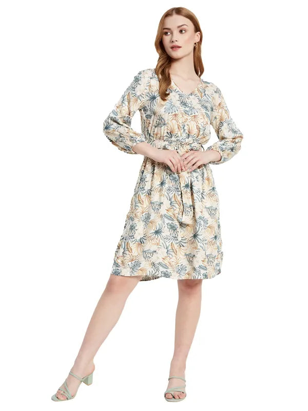 Multicoloured Floral Print Dress