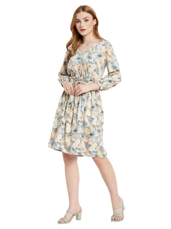 Multicoloured Floral Print Dress