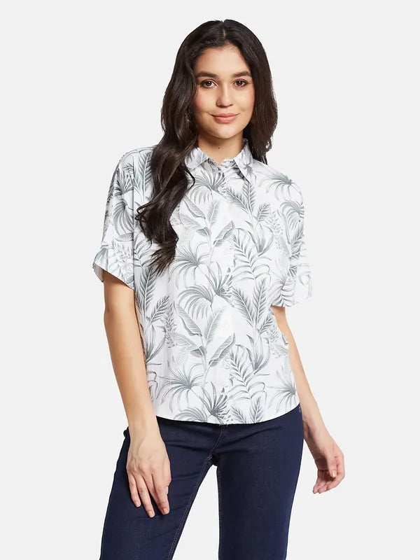 Mettle Women Tropical Printed Casual Shirt