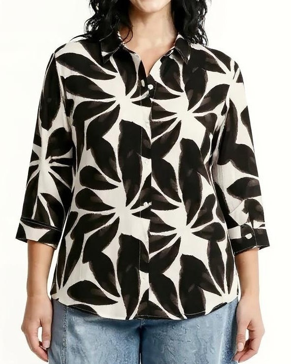Women Tobacco Floral Printed Casual Shirt